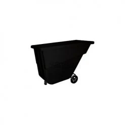 Bayhead Products Light Duty Plastic Tilt Truck, 5/8 Cu. Yd., 300 Lbs. Cap, Black