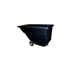 Bayhead Products Light Duty Plastic Tilt Truck, 1-1/10 Cu. Yd. Cap, 600 Lbs. Cap, Black
