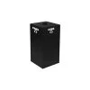 Steel Recycling Container with Bottle & Can Opening - 32 Gal. Cap. Black