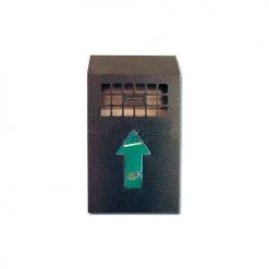 No Butts Bin Wall Mount Bin Outdoor Ashtray Black Textured