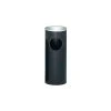 Witt Industries Steel Ash And Trash Urn 3 Gallon Black With Aluminum Top 10" Dia. x 25"H 3000BK