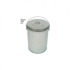 Witt Industries Outdoor Galvanized Steel Corrosion Resistant Trash Can, 10 Gallon, Silver