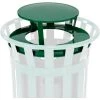 Global Industrial™ Steel Rain Bonnet Lid For 24 Gallon Trash Can, Green