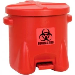Eagle Mfg Eagle 10 Gallon Safety Poly Biohazardous Waste Can, Red - 945BIO