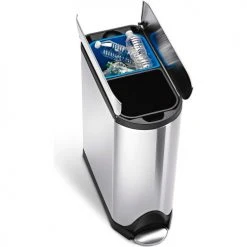 simplehuman® Recycling Can, 10.5 Gallon, Brushed Stainless