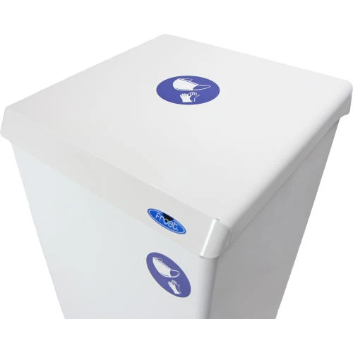 Frost Step-On PPE Waste Can, 25.1 Gallon White 7 Frost Step-On PPE Waste Can, 25.1 Gallon White - Image 7