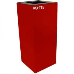 Witt Industries Trash Can, 36 Gallon, Red