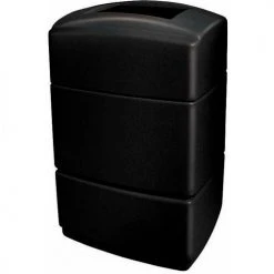 Commercial Zone PolyTec™ Rectangular Waste Container, Black, 40 Gallon