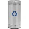 Commercial Zone Precision® Stainless Steel Round Open Top Imprinted Recycling Can, 25 Gallon