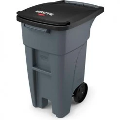 Rubbermaid Brute® Rollout Waste Container 32 Gallon Gray - 1971941 - Pkg Qty 2