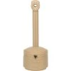 Justrite® Smokers Ceasefire® Plastic Outdoor Ashtray, 1 Gallon, Beige