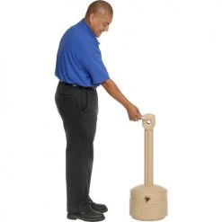 Justrite® Smokers Ceasefire® Plastic Outdoor Ashtray, 1 Gallon, Beige 19 Justrite® Smokers Ceasefire® Plastic Outdoor Ashtray, 1 Gallon, Beige -Cheap Trash & Recycling Store 442524TN 02