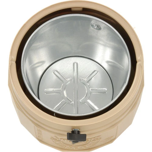 Justrite® Smokers Ceasefire® Plastic Outdoor Ashtray, 1 Gallon, Beige 9 Justrite® Smokers Ceasefire® Plastic Outdoor Ashtray, 1 Gallon, Beige - Image 9