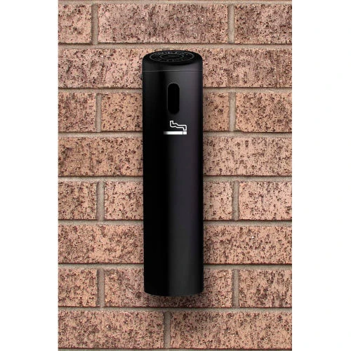 Commercial Zone Smokers' Outpost® Wall Mounted Ashtray with Swivel Lock, Black 5 Commercial Zone Smokers' Outpost® Wall Mounted Ashtray with Swivel Lock, Black - Image 5