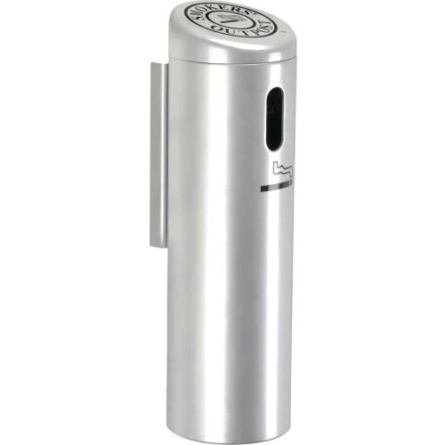 Commercial Zone Smokers' Outpost® Wall Mounted Ashtray with Swivel Lock, Silver 1 Commercial Zone Smokers' Outpost® Wall Mounted Ashtray with Swivel Lock, Silver