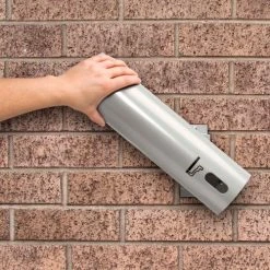 Commercial Zone Smokers' Outpost® Wall Mounted Ashtray with Swivel Lock, Silver 18 Commercial Zone Smokers' Outpost® Wall Mounted Ashtray with Swivel Lock, Silver -Cheap Trash & Recycling Store 442745SL 05