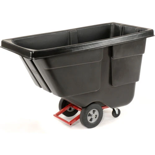 Rubbermaid® Heavy Duty Plastic Tilt Truck, 1/2 Cu. Yd. Cap, 450 Lbs. Cap, Black 2 Rubbermaid® Heavy Duty Plastic Tilt Truck, 1/2 Cu. Yd. Cap, 450 Lbs. Cap, Black - Image 2