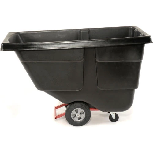 Rubbermaid® Heavy Duty Plastic Tilt Truck, 1/2 Cu. Yd. Cap, 450 Lbs. Cap, Black 3 Rubbermaid® Heavy Duty Plastic Tilt Truck, 1/2 Cu. Yd. Cap, 450 Lbs. Cap, Black - Image 3