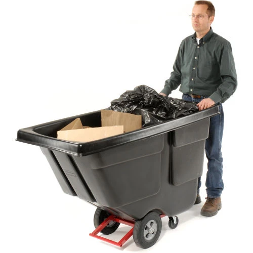 Rubbermaid® Heavy Duty Plastic Tilt Truck, 1/2 Cu. Yd. Cap, 450 Lbs. Cap, Black 8 Rubbermaid® Heavy Duty Plastic Tilt Truck, 1/2 Cu. Yd. Cap, 450 Lbs. Cap, Black - Image 8