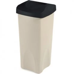Lid for 23 Gallon Square Rubbermaid Waste Receptacle - Black -Cheap Trash & Recycling Store 498438BK 03