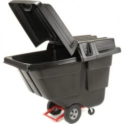 Rubbermaid® Hinged Lid for 1/2 Cu. Yd. Tilt Truck, Black -Cheap Trash & Recycling Store 498440 06