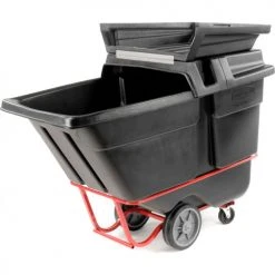 Rubbermaid® Hinged Lid For 1 Cu. Yd. Tilt Truck, Black -Cheap Trash & Recycling Store 498442 07