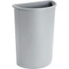 21 Gallon Half Round Rubbermaid Waste Receptacle - Gray