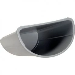 21 Gallon Half Round Rubbermaid Waste Receptacle - Gray -Cheap Trash & Recycling Store 498449GY 05