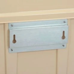 Rubbermaid Wall Mount Trash Can with Swing Lid Beige -Cheap Trash & Recycling Store 498570BG 06