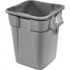 40 Gallon Square Rubbermaid Brute Waste Receptacles - Gray