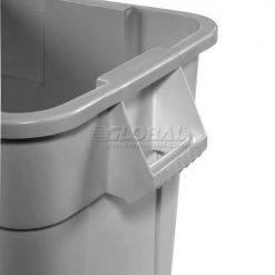 40 Gallon Square Rubbermaid Brute Waste Receptacles - Gray -Cheap Trash & Recycling Store 498576GY 02 1