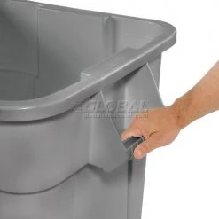 40 Gallon Square Rubbermaid Brute Waste Receptacles - Gray -Cheap Trash & Recycling Store 498576GY 03 1