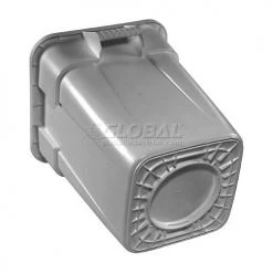 40 Gallon Square Rubbermaid Brute Waste Receptacles - Gray -Cheap Trash & Recycling Store 498576GY 04 1
