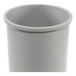22 Gallon Round Rubbermaid Waste Receptacle - Gray 14 22 Gallon Round Rubbermaid Waste Receptacle - Gray -Cheap Trash & Recycling Store 498592GY 02 1