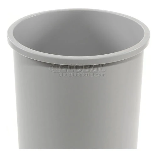 22 Gallon Round Rubbermaid Waste Receptacle - Gray 3 22 Gallon Round Rubbermaid Waste Receptacle - Gray - Image 3
