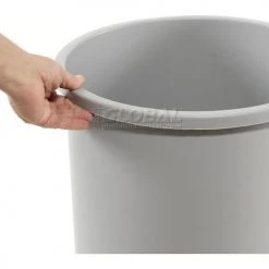 11 Gallon Round Rubbermaid Waste Receptacle - Gray -Cheap Trash & Recycling Store 498592GY 03