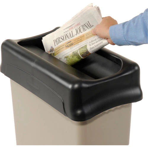 Lid for 16-23 Gallon Rectangular Rubbermaid Trash Can - Black 2 Lid for 16-23 Gallon Rectangular Rubbermaid Trash Can - Black - Image 2