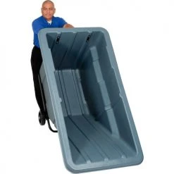 Global Industrial™ Standard Duty Plastic Tilt Truck, 1 Cu. Yd. Cap,1000 Lbs. Cap, Gray -Cheap Trash & Recycling Store 501600X 05