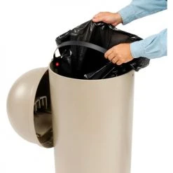 25 Gallon Rubbermaid Marshal Waste Receptacles - Beige -Cheap Trash & Recycling Store 501978BG 03