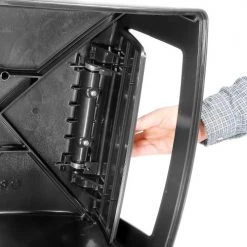 Rubbermaid® Plastic Square 2 Door Trash Can, 35 Gallon, Black -Cheap Trash & Recycling Store 501985BK 04