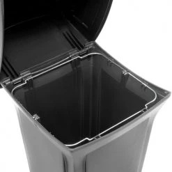 Rubbermaid® Plastic Square 2 Door Trash Can, 35 Gallon, Black -Cheap Trash & Recycling Store 501985BK 05