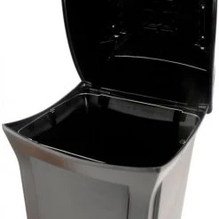 Rubbermaid® Plastic Square 2 Door Trash Can, 45 Gallon, Black -Cheap Trash & Recycling Store 501986BK 03