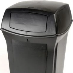 Rubbermaid® Plastic Square 2 Door Trash Can, 45 Gallon, Black -Cheap Trash & Recycling Store 501986BK 07