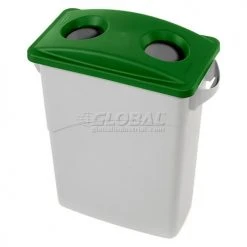 Bottle & Can Recycling Lid for Rubbermaid Recycling Container, Green -Cheap Trash & Recycling Store 501991GN