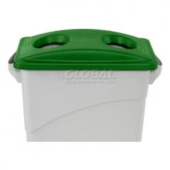 Bottle & Can Recycling Lid for Rubbermaid Recycling Container, Green -Cheap Trash & Recycling Store 501991GN 04