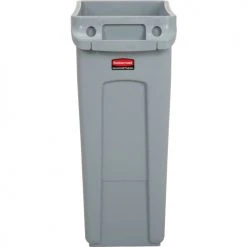 Rubbermaid® Slim Jim® 1971258 Recycling Container, 16 Gallon - Gray -Cheap Trash & Recycling Store 501995GY 02