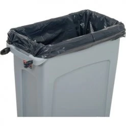 Rubbermaid® Slim Jim® 1971258 Recycling Container, 16 Gallon - Gray -Cheap Trash & Recycling Store 501995GY 05