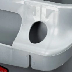 Rubbermaid® Slim Jim® 1971258 Recycling Container, 16 Gallon - Gray -Cheap Trash & Recycling Store 501995GY 07