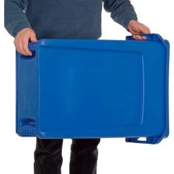 Rubbermaid® Slim Jim® Recycling Can, 23 Gallon, Blue -Cheap Trash & Recycling Store 501996BL 04