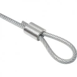 Global Industrial™ Steel Tie Down Cable 5'L Reinforced With End Loops for Outdoor Fixtures -Cheap Trash & Recycling Store 603124 04